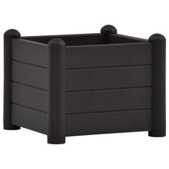 Garden Raised Bed PP Anthracite 16.9x16.9x13.8