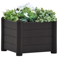 Garden Raised Bed PP Anthracite 16.9x16.9x13.8
