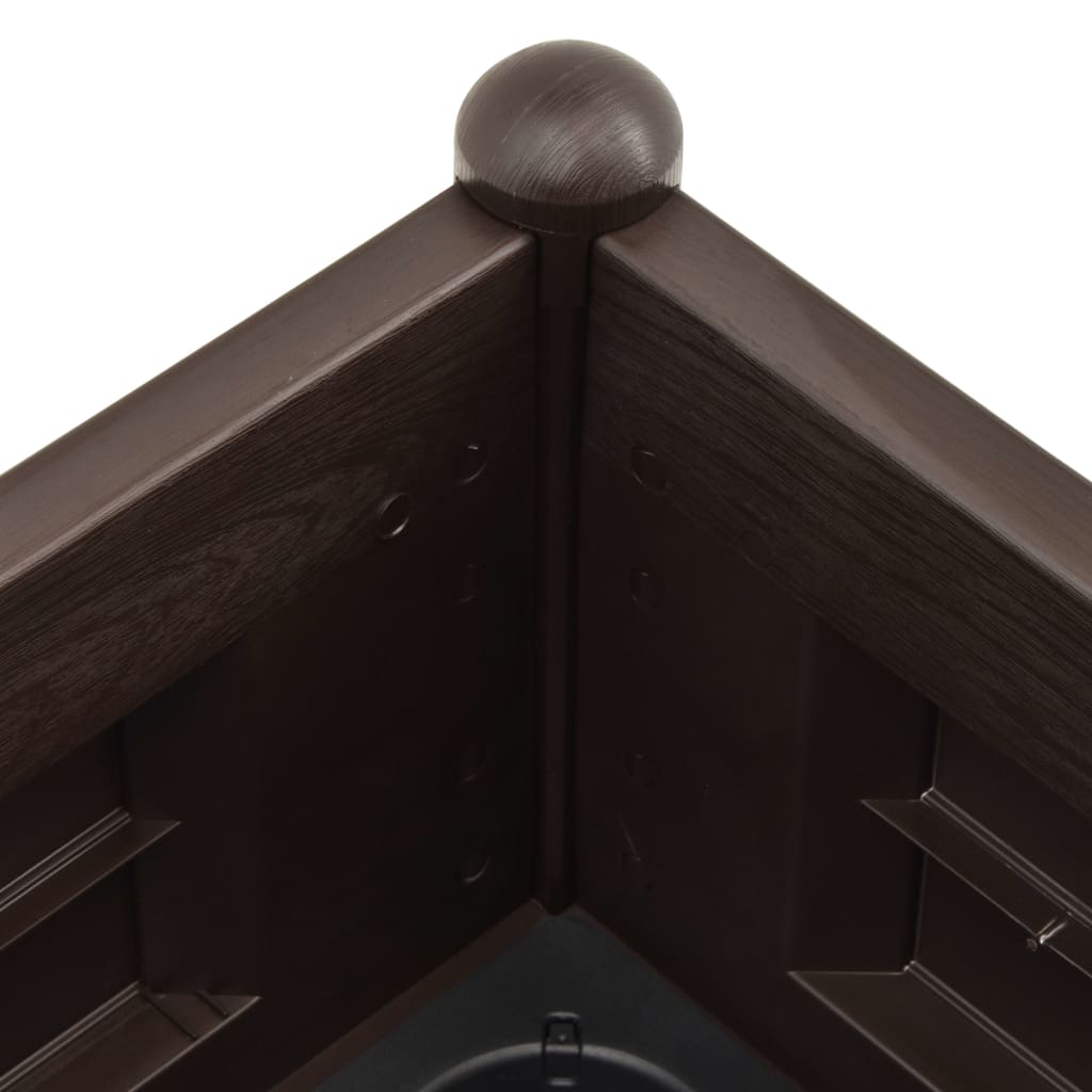 Garden Raised Bed PP Mocha 39.4x16.9x13.8