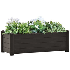 Garden Raised Bed PP Anthracite 39.4x16.9x13.8
