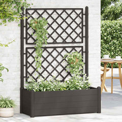 Garden Planter with Trellis 39.4x16.9x55.9 PP Anthracite