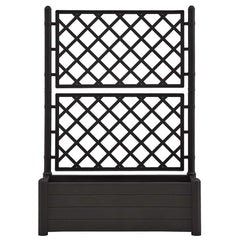 Garden Planter with Trellis 39.4x16.9x55.9 PP Anthracite