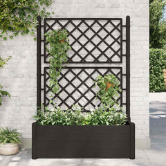 Garden Planter with Trellis 39.4x16.9x55.9 PP Anthracite