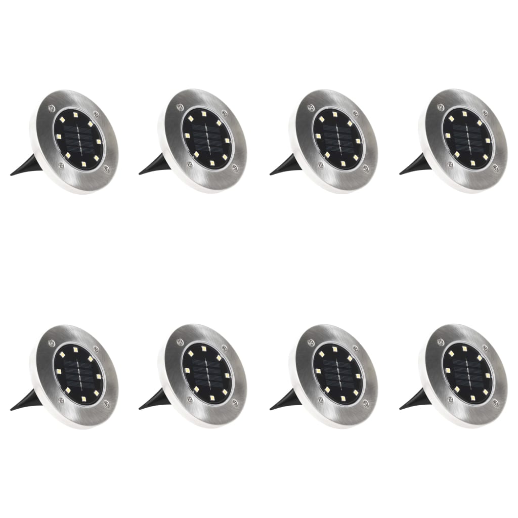 Solar Ground Lights 8 pcs LED Lights RGB Color