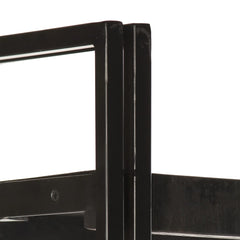 Bookcase Black Solid mango wood and powder-coated steel Medium