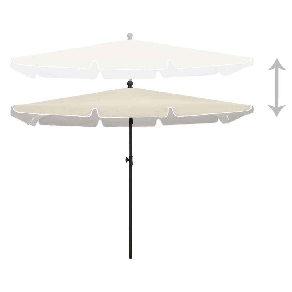 Garden Parasol with Pole 82.7x55.1 Sand