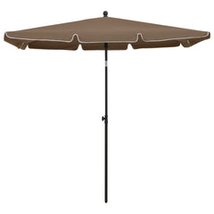 Garden Parasol with Pole 82.7x55.1 Taupe