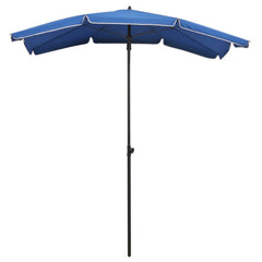 Garden Parasol Azure Blue Polyester, Steel Medium Tiltable