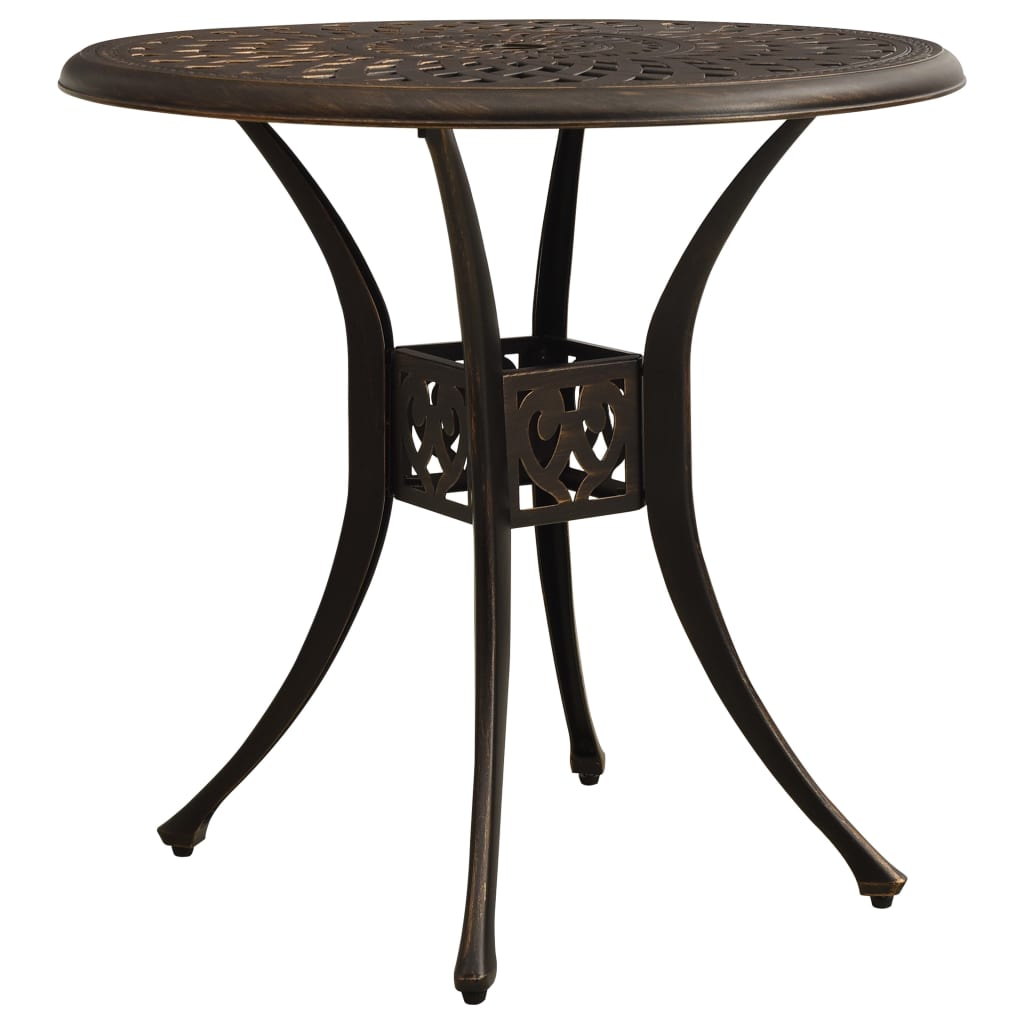 Garden Table Bronze Cast Aluminum Medium Decorative Inlays