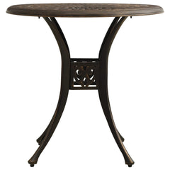 Garden Table Bronze Cast Aluminum Medium Decorative Inlays