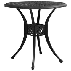 Garden Table Black Cast Aluminum 30.7 in diameter Tough