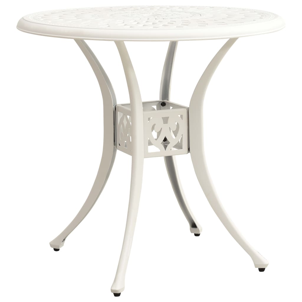 Garden Table White Cast Aluminum Standard Garden Table Circular