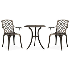 Bistro Set Bronze Cast aluminum Medium Durable Bistro Set