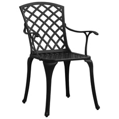 Bistro Set Black Cast aluminum Three-piece set Durable