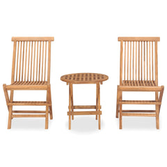 Outdoor Dining Set Natural teak Smooth sanded teak hardwood Compact