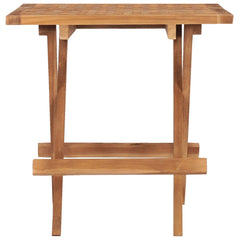 Garden Table Natural Teak Solid Teak Wood 19.7x19.7x19.7 in