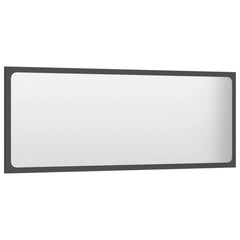 Mirror Grey Engineered wood, Acrylic Modern Mirror Rectangular
