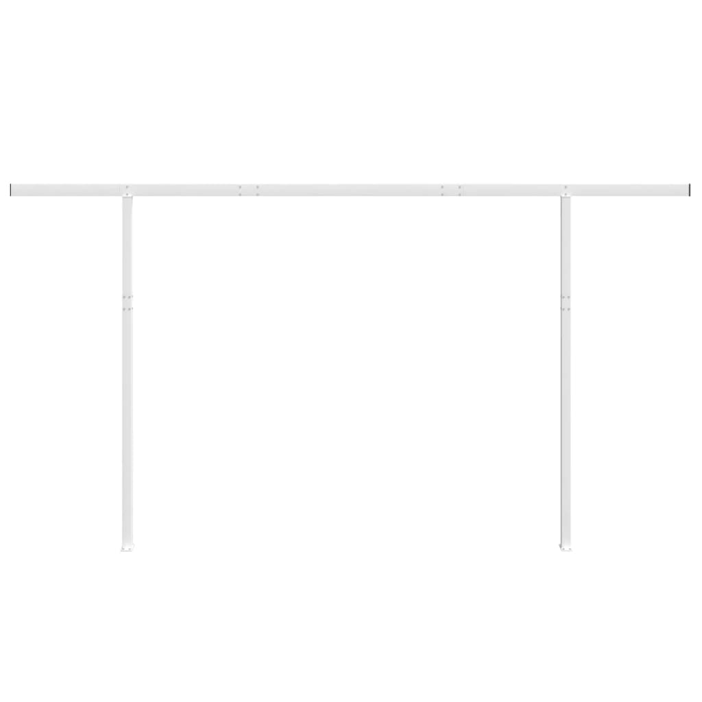Awning Post Set White 177.2x96.5 Iron