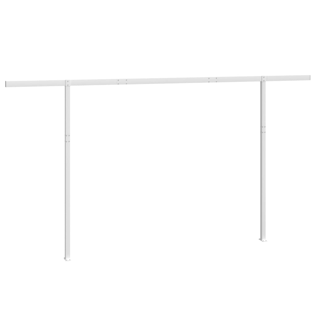 Awning Post Set White 177.2x96.5 Iron