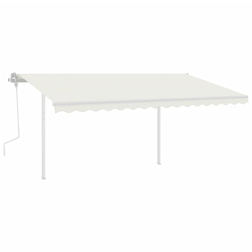 Awning Post Set White 177.2x96.5 Iron