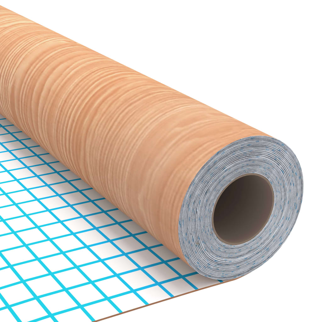 Self-adhesive PVC film in Ahorn wood-look, two rolls for easy application on doors and furniture.