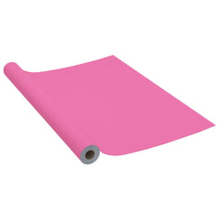 A roll of self-adhesive high gloss pink PVC furniture film, 196.9x35.4 inches.