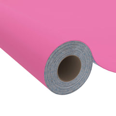 A roll of self-adhesive high gloss pink PVC furniture film, measuring 196.9x35.4 inches.