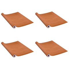 Four rolls of light oak wood grain self-adhesive PVC door film with a smooth finish.