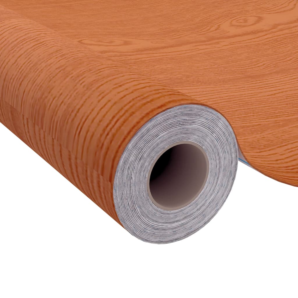 Four rolls of light oak wood grain self-adhesive PVC door film with a smooth finish