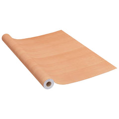 Two pieces of self-adhesive PVC film with a Japanese oak wood grain design.