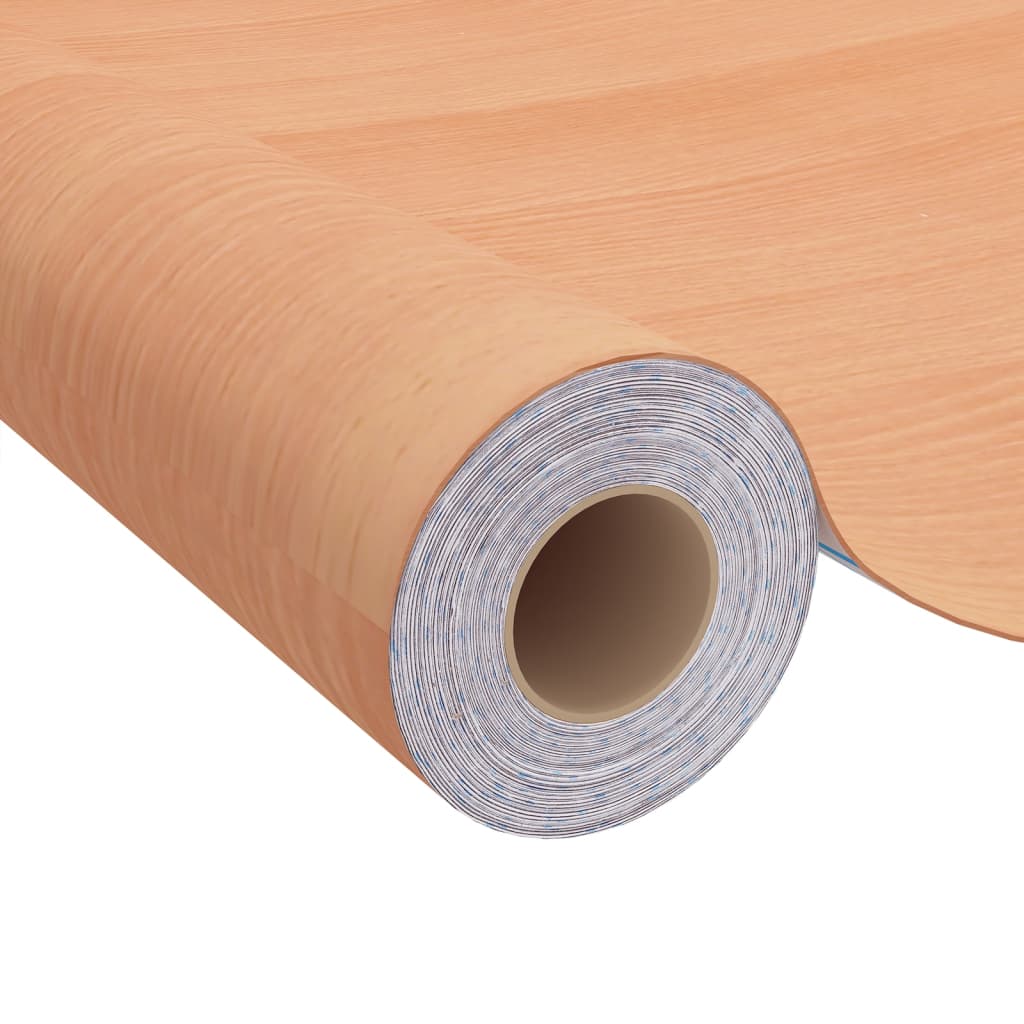 Self-adhesive PVC film with a Japanese oak wood grain design, two pieces included.
