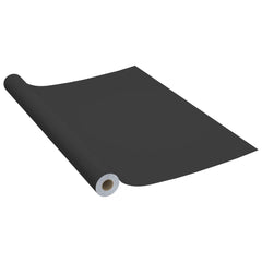 Two-pack of black self-adhesive PVC furniture films, 196.9x35.4 inches each.