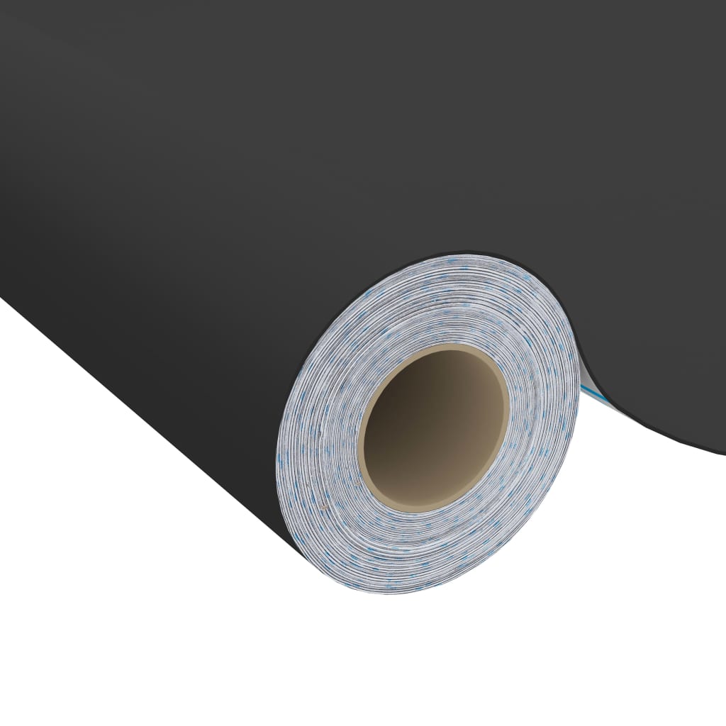 Two rolls of black self-adhesive PVC furniture film, each 196.9x35.4 inches.