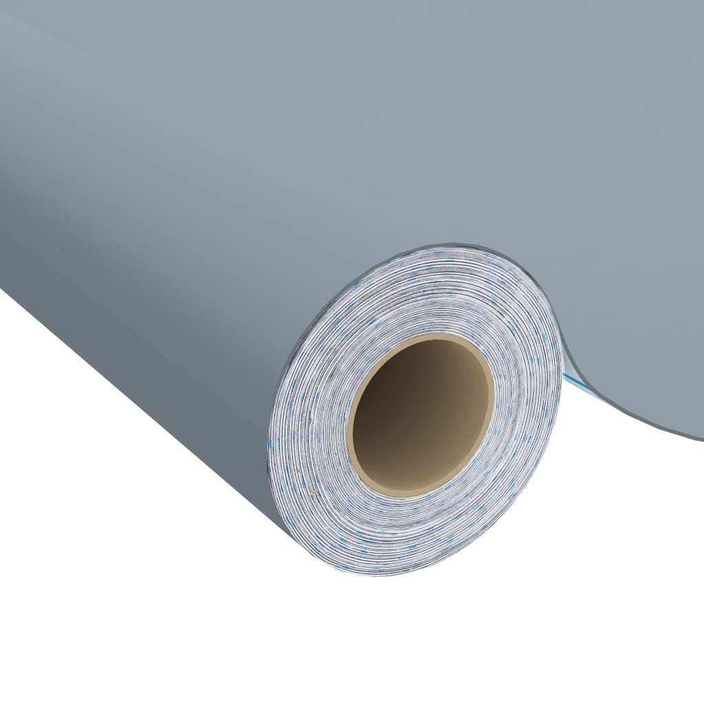 Roll of gray self-adhesive PVC film for furniture, measuring 196.9x35.4 inches, 2 pieces.