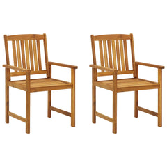 Garden Chair Set of 2 Wooden, Green