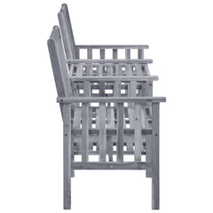 Garden Chair With Tea Table Grey Solid acacia wood Standard