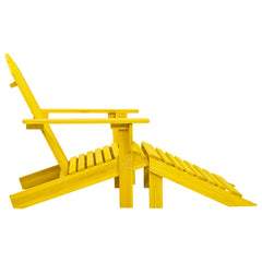 Garden Chair Yellow Solid Fir Wood Large Detachable