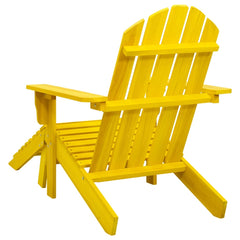 Garden Chair Yellow Solid Fir Wood Large Detachable