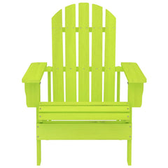 Garden Chair Green Solid Fir Wood Large Ergonomic