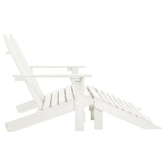Garden Chair White Fir Wood 2-seater Ergonomic Adirondack Chair