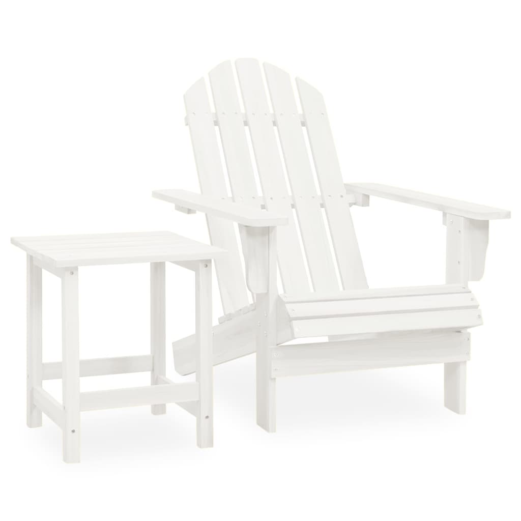 Garden Chair White Solid fir wood Standard Ergonomic