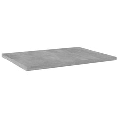 Shelf Set of 4 Concrete Grey Engineered Wood Medium Simple