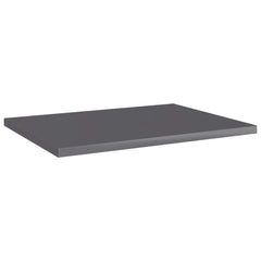 Shelf Set of 8 High gloss grey Engineered wood Medium Simple