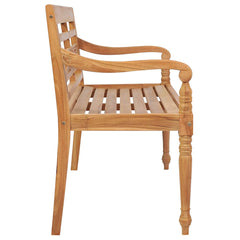 Bench Teak wood, Beige Solid Teak Wood Medium Tough