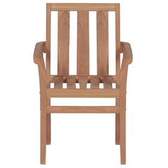 Patio Chair Set of 2 Teak with Taupe cushions