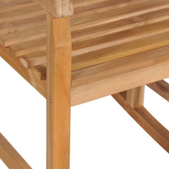 Rocking Chair Natural Teak, Green Cushion