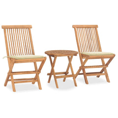 Outdoor Dining Set Natural teak wood Teak wood, Polyester Compact