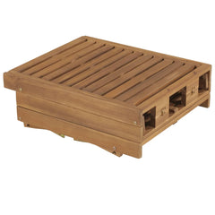 Patio Sun Lounger Brown Solid Acacia Wood 78.7 inch length