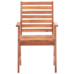 Patio Chair Set of 3 Natural wood, Beige cushions