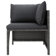 Garden Lounge Set Gray and Charcoal